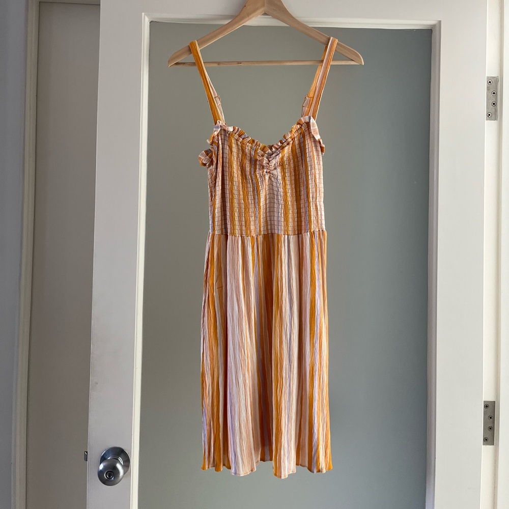 Market & Spruce Orange and White Striped Summer Dress